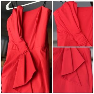 {David Meister} Lady in Red dress